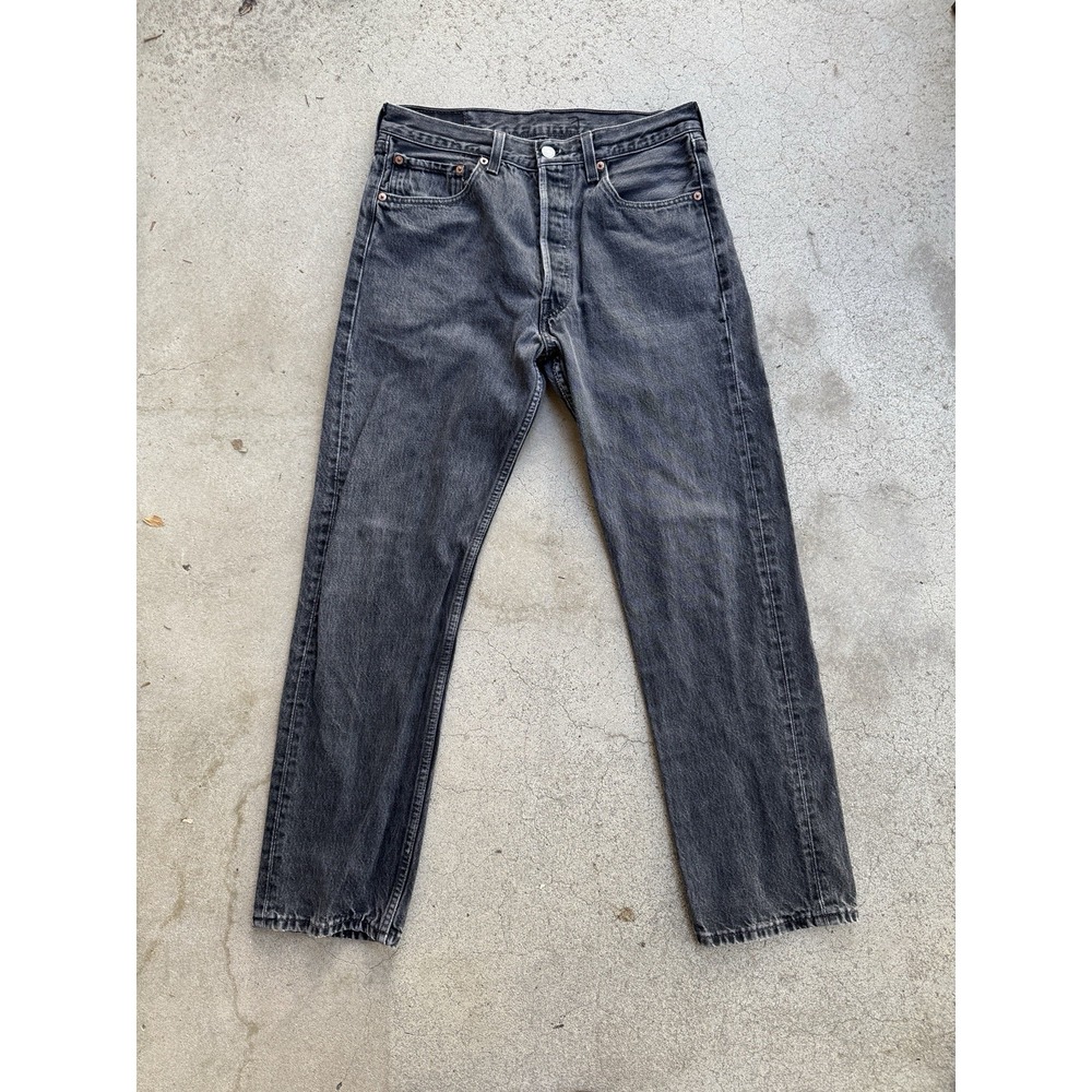 Vintage Black Levi's 501 Denim Jeans Made in USA 90s 30x29